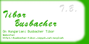 tibor busbacher business card